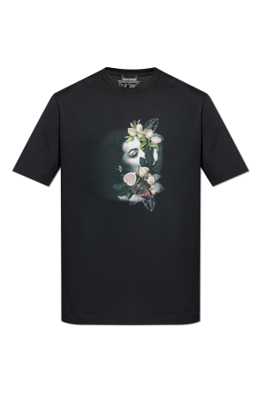 Tシャツ・カットソー VERSACE Men T-shirt Multicolor 10133021A13405 2B510 Multicolor T-shirt with baroque print brand VERSACE JEANS